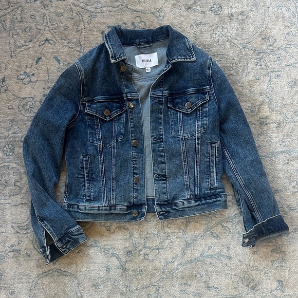 pistola Jackets & Blazers - Pistola Womens Denim Jacket - Dark Blue size large